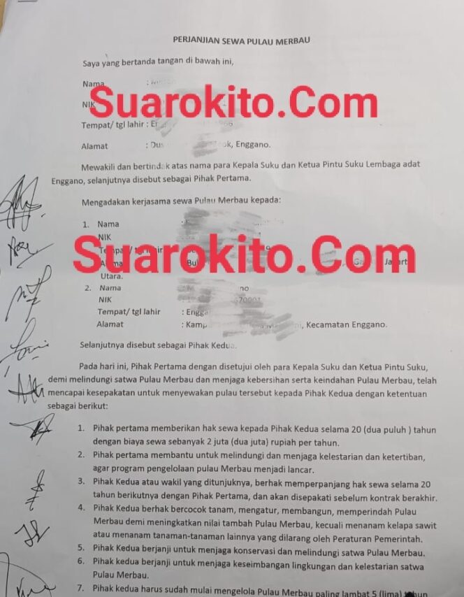 
 Heboh, Pulau Merbau Enggano Disewakan Selama 20 Tahun Seharga Rp. 2 Juta