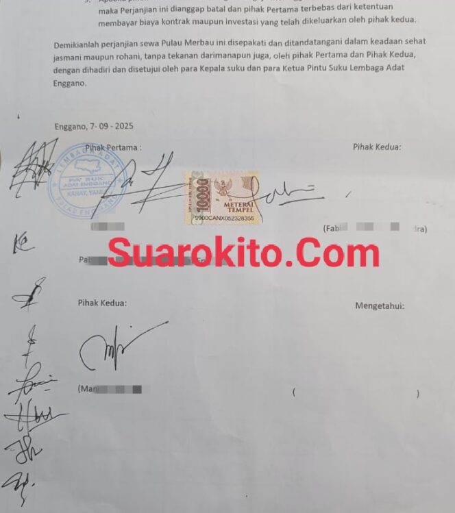 
 Soal Sewa Pulau Merbau Enggano, Dinilai Bakal  Ganggu Keamanan Nasional