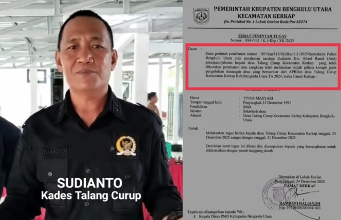 
 Hampir Seminggu, Kades Talang Curup Ditahan Di Polres Atas Sangkaan Korupsi DD 2024