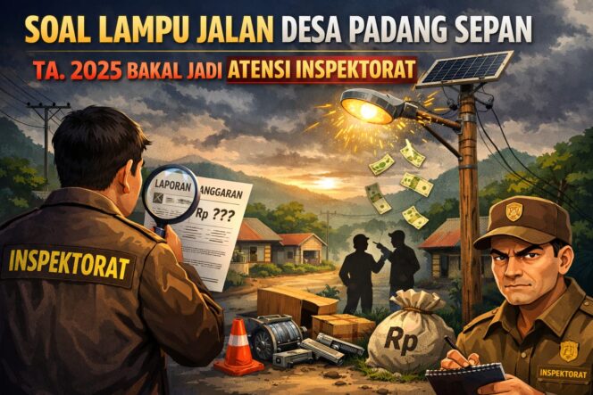 
 Soal Lampu Jalan Desa Padang Sepan TA. 2025 Bakal Jadi Atensi Inspektorat