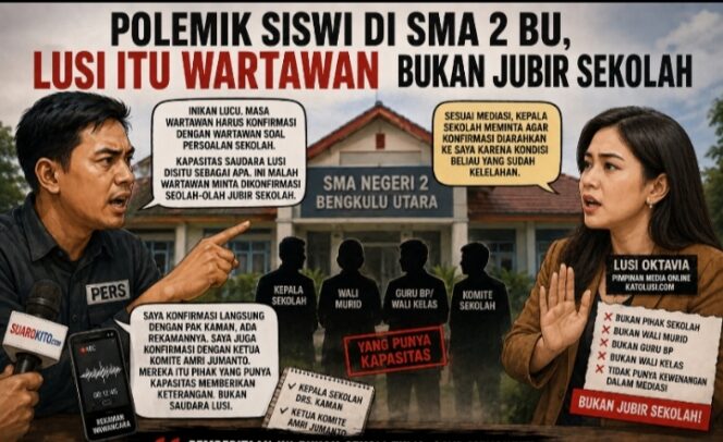 
 Soal Polemik siswi di SMA 2 BU, Lusi Itu Wartawan Bukan Jubir Sekolah