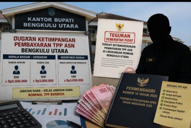 
 Dugaan Ketimpangan TPP ASN Bengkulu Utara Picu Teguran Pemerintah Pusat