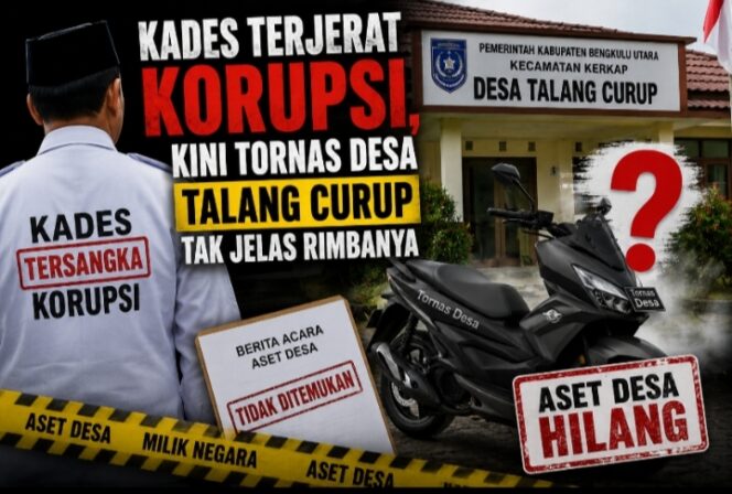 
 Kades Terjerat Korupsi, Kini Tornas Desa Talang Curup Tak Jelas Rimbanya