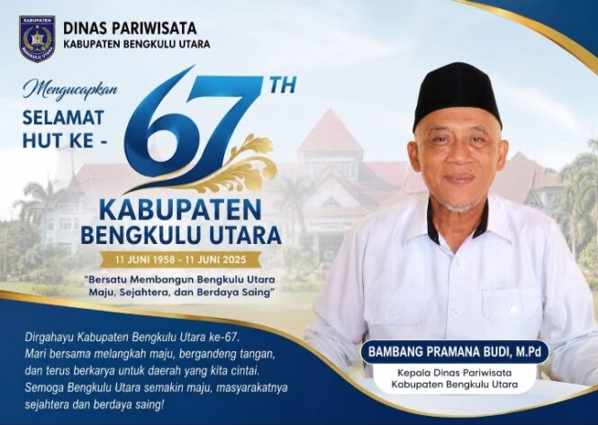 
 Kadispar Bambang Pramana Budi Ajak Masyarakat Bersama Majukan Bengkulu Utara di Usia ke-67