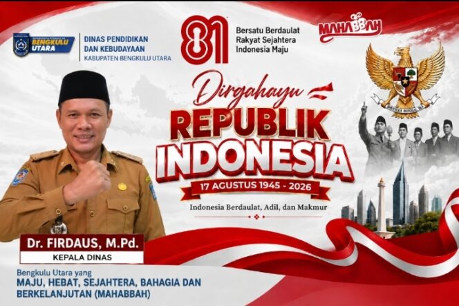 
 HUT ke-81 RI, Dinas Pendidikan dan Kebudayaan Bengkulu Utara Tegaskan Semangat Kemerdekaan dan Pendidikan