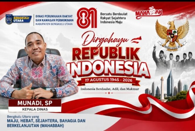 
 HUT ke-81 RI, Dinas Perumahan Rakyat dan Kawasan Permukiman Bengkulu Utara Tegaskan Semangat Kemerdekaan