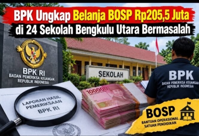 
 BPK Ungkap Belanja BOSP Rp205,5 Juta di 24 Sekolah Bengkulu Utara Bermasalah