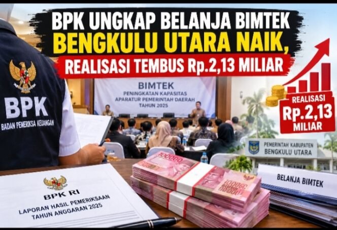 
 BPK Ungkap Belanja Bimtek Bengkulu Utara Naik, Realisasi Tembus Rp.2,13 Miliar